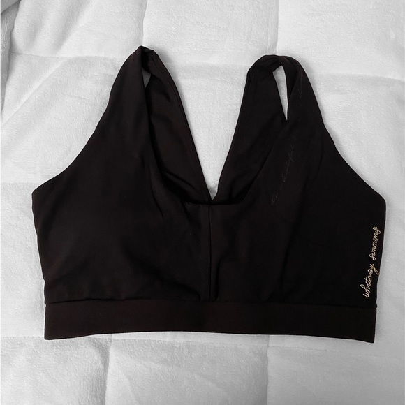 New Whitney Simmons X Gymshark V-2 Black Sports Bra - Small - Picture 1 of 5